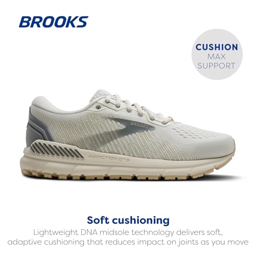 Brooks Women's Addiction GTS 15 Supportive Running Shoe - Vaporous Grey/Primer Grey/Sand - 9 Medium