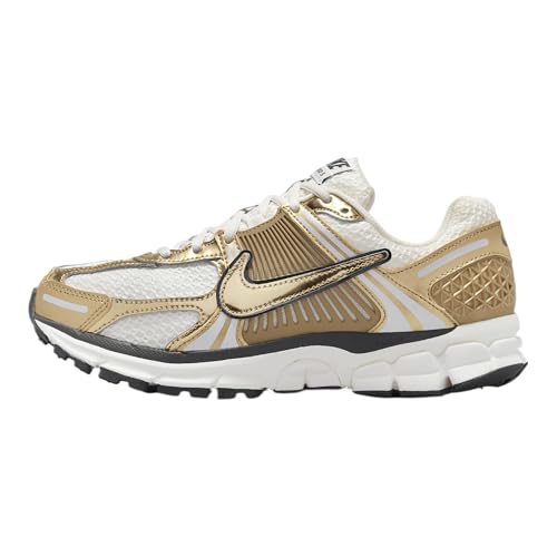 Nike Women's Zoom Vomero 5 Gold Sneakers, Photon Dust/Gold/Gridiron/Sail, 7 Medium US