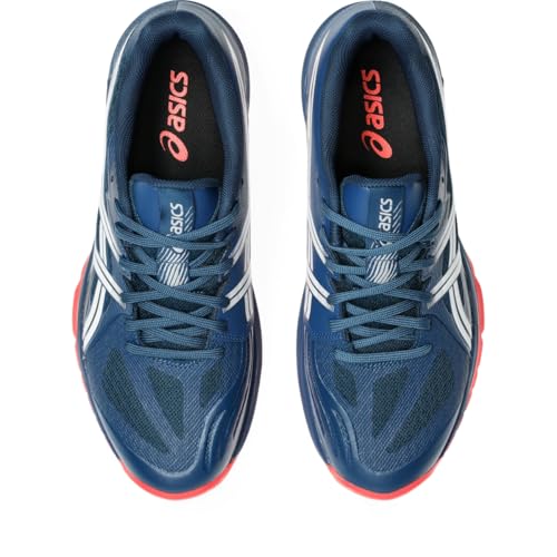 ASICS Men's POWERBREAK FlyteFoam Handball Shoe, 12.5, MAKO Blue/White