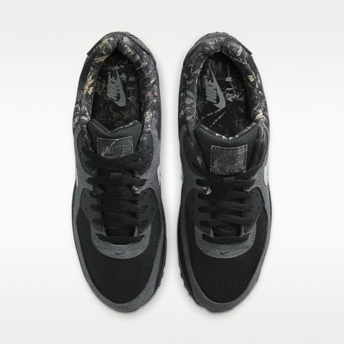 Nike Air Max 90 Men's Shoes (Black/Dark Smoke Grey/Metallic Cool Grey) Size 8