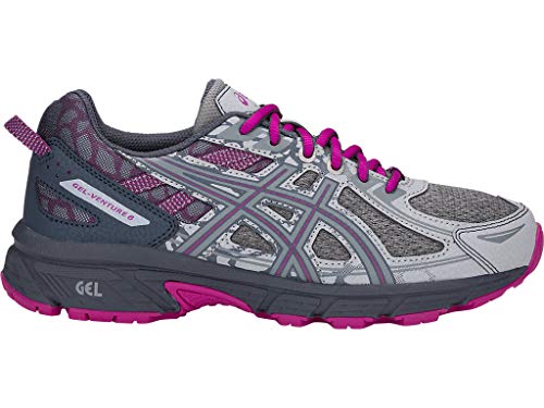 ASICS Women's Women's Gel-Venture 6 MX Running Shoe, Mid Grey/Purple Spectrum, 9 M US