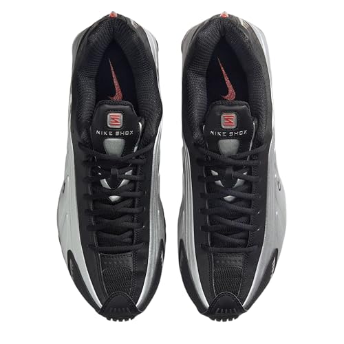 Nike Shox R4 Men's Shoes (HQ1988-002, Metallic Silver/Black/Picante Red/Metallic Silver) Size 11