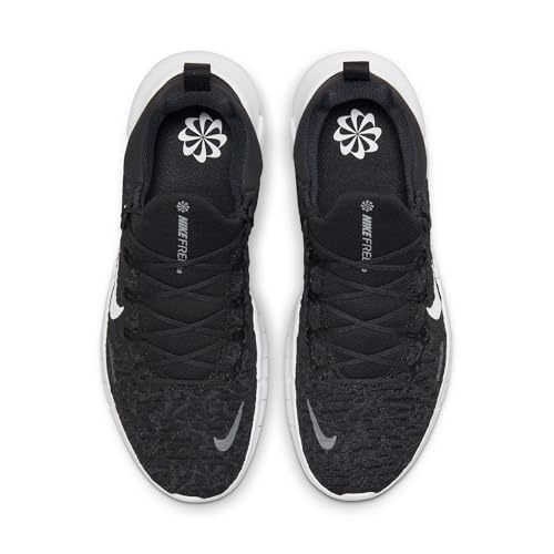 Nike Men's Free Rn 5,0 2021 Running Shoe, Black White Dk Smoke Grey, 11.5 US