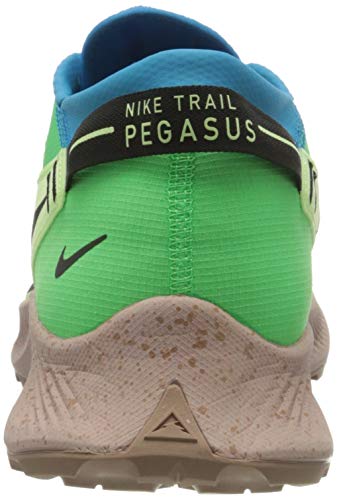 Nike Men's Pegasus Trail 2 Running Shoe, Barely Volt/Black-Laser Blue-Poison Green-Stone Mauve-Desert Dust, 10.5 UK