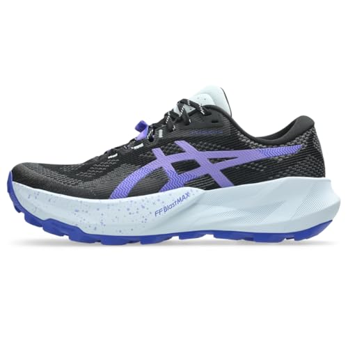 ASICS Women's Trabuco 14 Trail Running Shoes, 8, Black/Amethyst