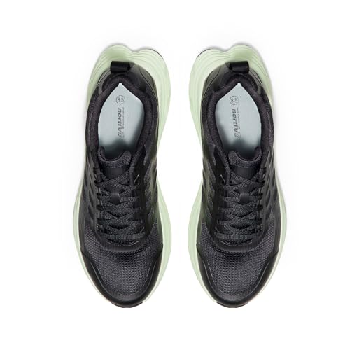 NORTIV 8 Men's Walking Running Tennis Cushioning Shoes ActiveFloat Non Slip Athletic Gym Workout Jogging Comfortable Sneakers,Size 11,Black/Green,SNWS245M