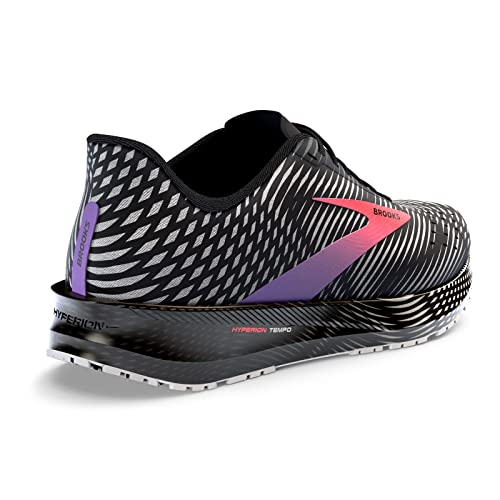 Brooks Women's Hyperion Tempo Road Running Shoe - Black/Coral/Purple - 7.5 Medium