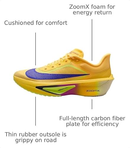 Nike Zoom Fly 6 Men's Road Racing Shoes (Citron Pulse/Volt Ice/Hyper Violet/Indigo Burst) Size 10.5