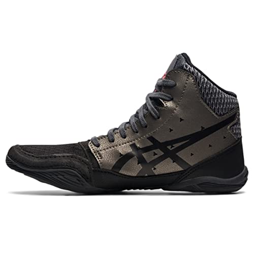 ASICS Kid's Snapdown 3 Grade School Wrestling Shoes, 3.5, Black/Gunmetal