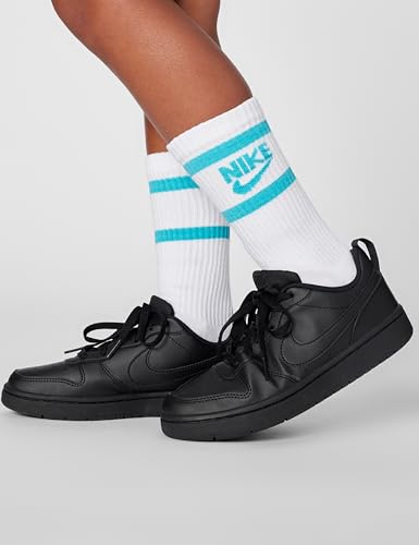 Nike Big Kid's Court Borough Low Recraft Shoes, Black/Black-Black, 6Y