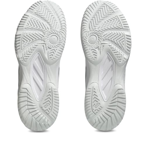 ASICS Kid's Upcourt 6 GS Volleyball Shoes, 4, White/Pure Silver