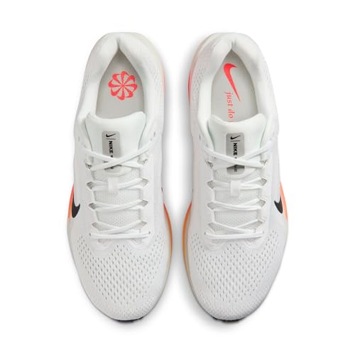 Nike Men's Winflo 11 Road Running Shoes, Summit White/Black-Bright Crimson, 12