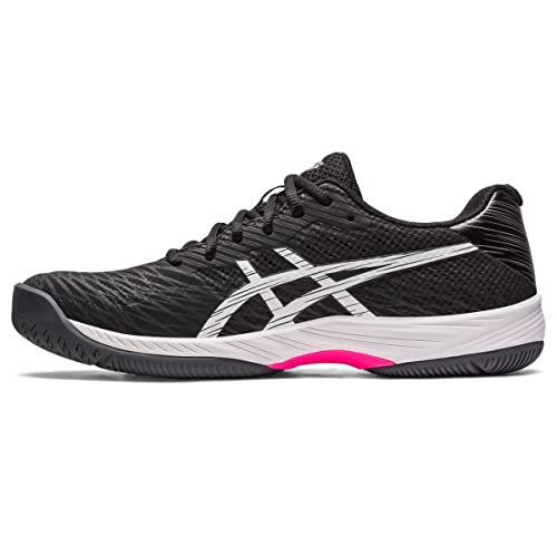 ASICS Gel-Game 9 Tennis Shoe for Men - Open Mesh Design with Padded Collar, Classic Lace-Up Closure, and Stylish Shoes Black/Hot Pink 7 D - Medium