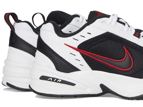 Nike Air Monarch IV Training Shoe (4E) - White/Black/Varsity Red, Size 9.5 US