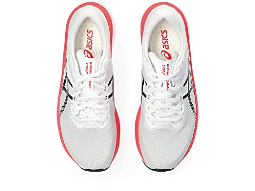 ASICS Women's Magic Speed 3 Running Shoes, 9.5, White/Black