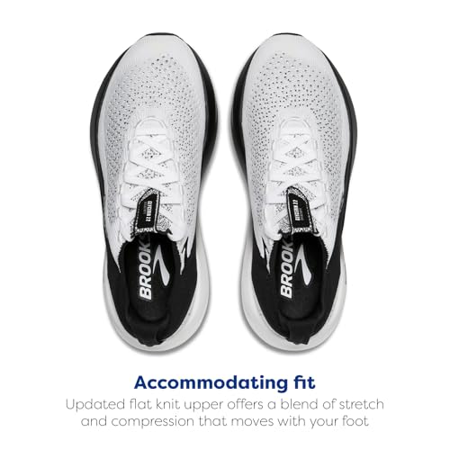 Brooks Men’s Glycerin Stealthfit 22 Neutral Running Shoe - White/Grey/Black - 10.5 Medium