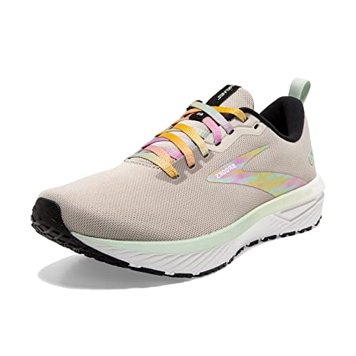 Brooks Men’s Revel 6 Neutral Running Shoe - White/Silver Lining/Black - 10 Medium