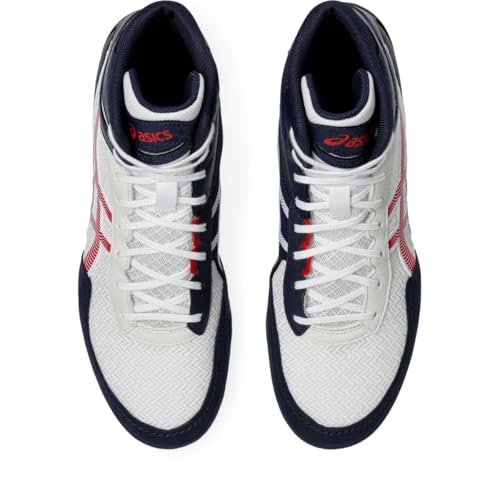 ASICS Men's MATCONTROL 3 Wrestling Shoes, 9.5, White/Classic RED