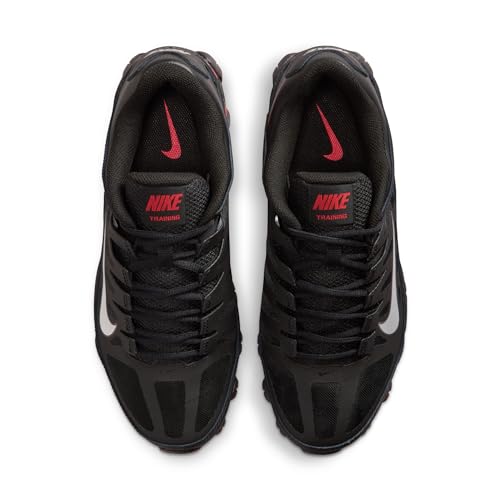 Nike Men's Reax 8 Tr Mesh, Black/Metallic Silver-University Red, 10.5