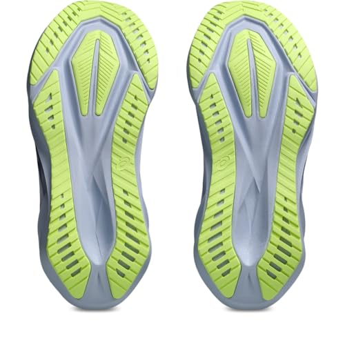 ASICS Women's NOVABLAST 5 Running Shoe, 7, Gravel/Blue Fade