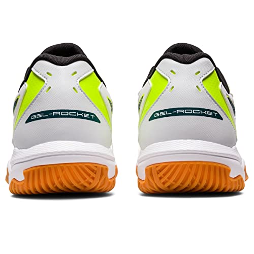 ASICS Men's Gel-Rocket 10 Volleyball Shoes, 12, White/Velvet Pine