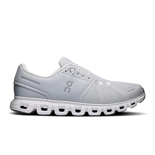 On Men's Cloud 6 Sneakers, Glacier | White, 9 Medium US