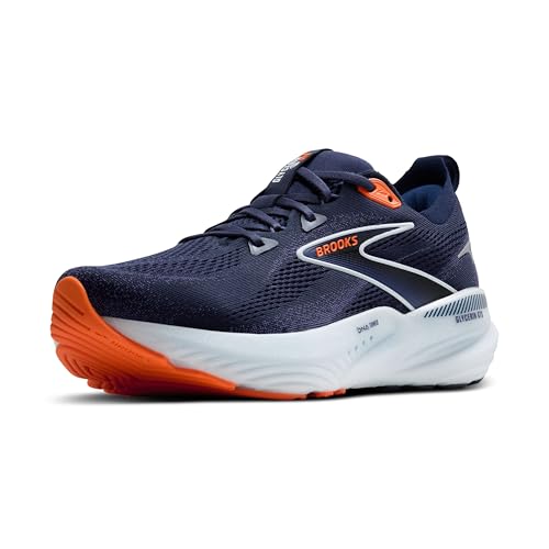 Brooks Men’s Glycerin GTS 22 Supportive Running Shoe - Peacoat/Blue Ribbon/Orange - 12.5 Medium
