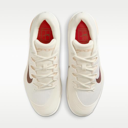 Nike Vapor 12 Women's Hard Court Tennis Shoes (Pale Ivory/Vachetta Tan/Tattoo) Size 7.5