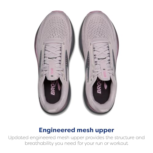 Brooks Women’s Revel 8 Neutral Running & Walking Shoe - Mauve/Ebony/Pink - 9.5 Medium