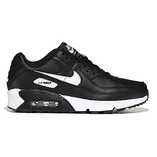 Nike Boy's Air Max 90 LTR (Big Kid) Black/White/Black 7 Big Kid M