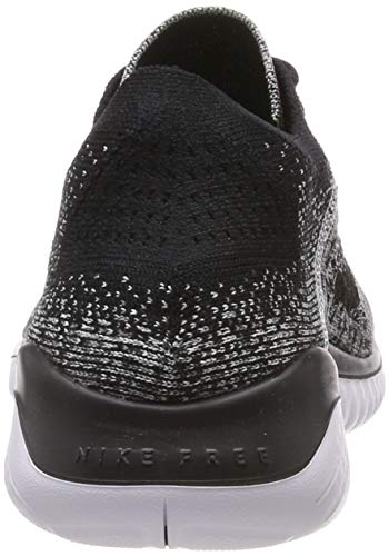 Nike Men's Free Run Flyknit 2018 Running Shoes, White White Black 101, 40 EU
