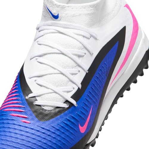 Nike Phantom 6 High Academy Turf Soccer Shoes (Racer Blue/White/Pink Blast) Size 6.5