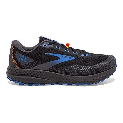 Brooks Men’s Divide 3 Trail Running Shoe - Black/Pearl/Blue - 8.5 Medium