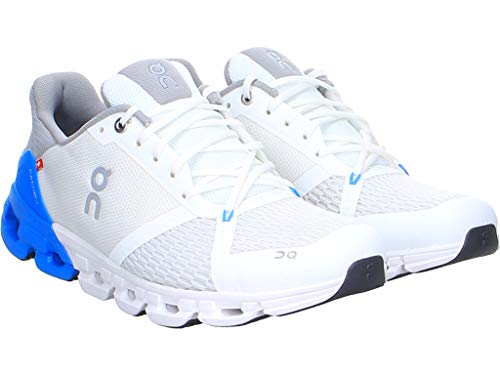 ON Men's Cloudflyer 2021 Running Shoes (White/Blue, 13)