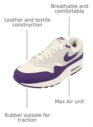 Air Max 1 SC Men's Trainers - White Field Purple 101 by Nike