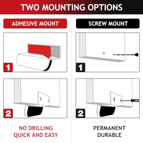 RVPEKUPE 2-Pack Under Cabinet Foot Pull with Adhesive and Screws, Hands Free Toe Foot Pull Opener for Kitchen Trash Cabinet Drawer, 4 Inch (Gold)
