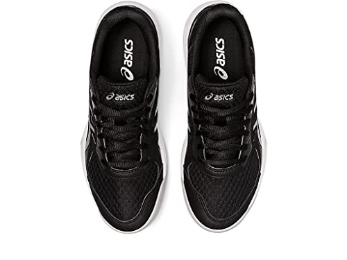 ASICS Women's Upcourt 5 Volleyball Shoes, 9, Black/Pure Silver