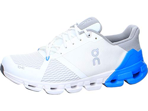 ON Men's Cloudflyer 2021 Running Shoes (White/Blue, 13)