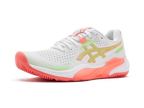 ASICS Women's Gel-Challenger 15 Padel Tennis Shoes, 8.5, White/Guava
