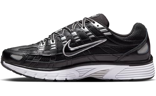 Nike P-6000 Men's Shoes (CD6404-026, Black/White/Metallic Silver/Black) Size 9.5