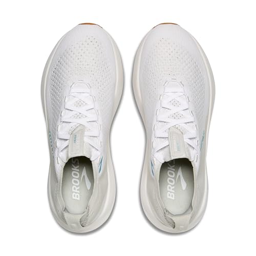 Brooks Men’s Glycerin Stealthfit 22 Neutral Running Shoe - White/Oyster/Blue - 14 Medium