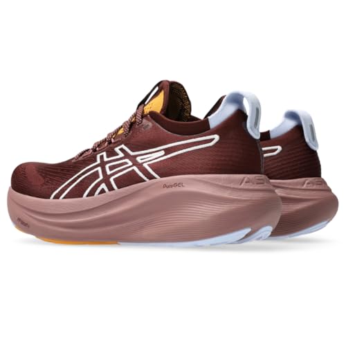 ASICS Women's Gel-Nimbus 27 TR Running Shoes, 12.5, Nature Bathing/Dark RED Planet