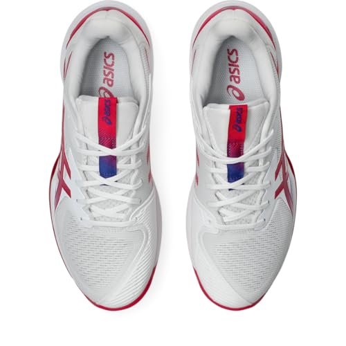 ASICS Women's Solution Speed FlyteFoam 3 Clay Tennis Shoes, 10, White/Bright Rose