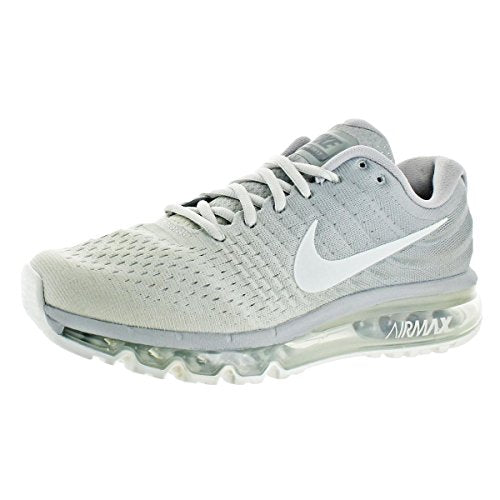 NIKE Men's Air Max 2017 Matte Silver/White/Light Bone Nylon Running Shoes 10 M US