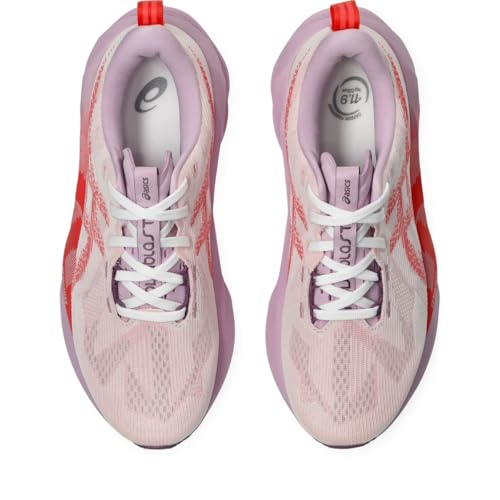ASICS Women's NOVABLAST 5 Running Shoe, 10, White/Coral Reef