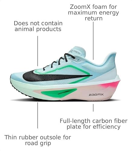 Nike Zoom Fly 6 Men's Road Racing Shoes (Glacier Ice/Hyper Pink/Green Shock/Black) Size 11