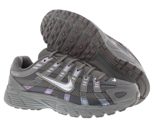 Nike P-6000 Big Kids' Shoes (HV5064-200, Cave Stone/Medium Ash/Flat Pewter/Metallic Silver) Size 7