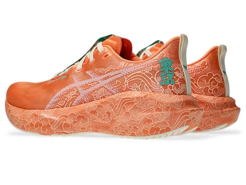 ASICS Unisex-Adult Novablast 5 Sports Shoes, SUN PEACH/WHITE, 7 UK Men/ 6 UK Women