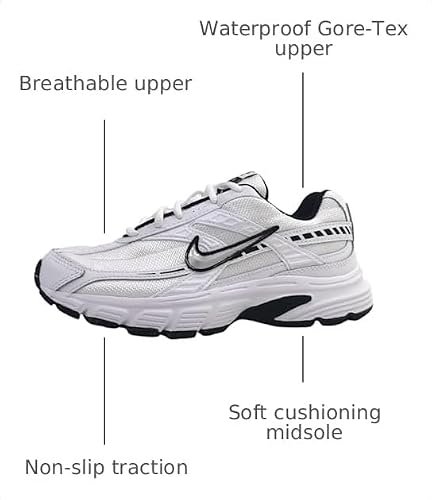 Nike Women's Initiator Shoes, White/Metallic Silver-White-Black, 7