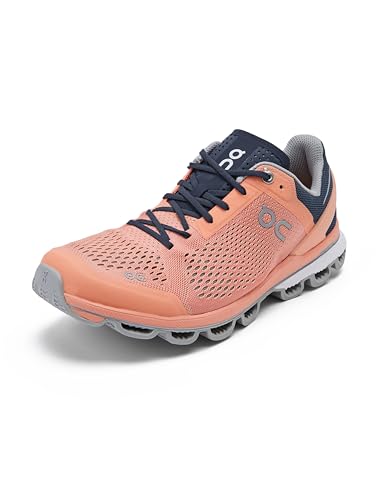 ON Running Womens Cloudsurfer Coral/Navy Running Shoe - 5.5